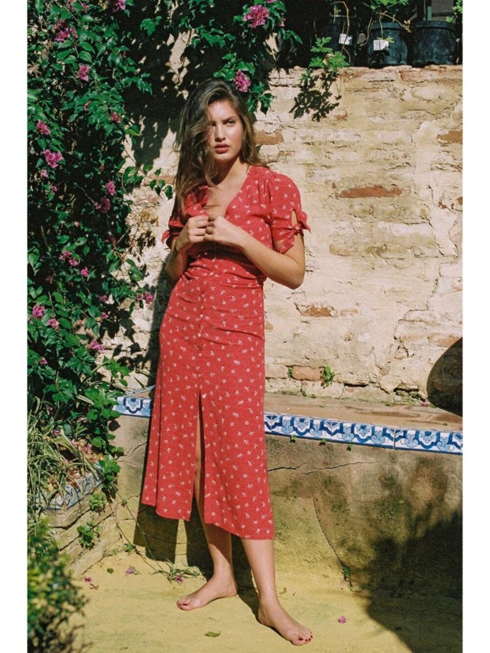 Rouje Paris Laura Dress Red White Size 38/ US 6